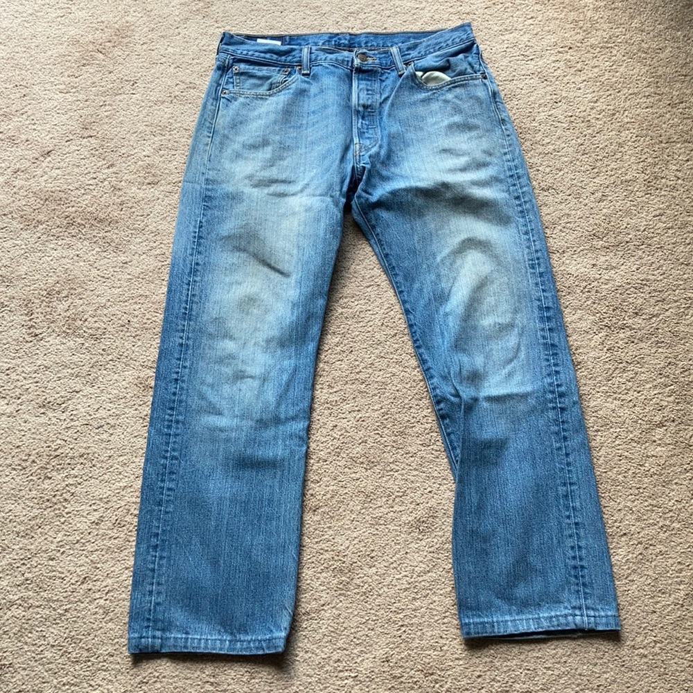 Faded blue jeans!